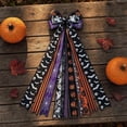 thumbnail image 6 of Roiihwy Large Holiday Wreath Bow For Front Door Indoor Outdoor Wall Festival Decor, 27.5x8in, Purple, 6 of 7