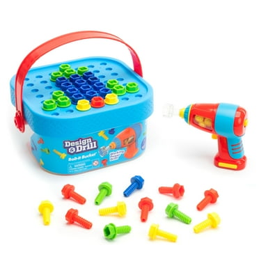 Educational Insights Design & Drill Bolt-It Bucket, Preschool STEM Toy,  Ages 3 