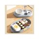 thumbnail image 5 of 1pc Multi-functional Pet Feeder Bowl For Cat, Anti-splash Ceramic Double Bowl For Food & Water, 5 of 5
