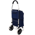 thumbnail image 4 of Tcbosik Foldable Grocery Cart on Wheels - Rolling Cart with Removable Bag - Portable Shopping Trolley - Blue, 4 of 11