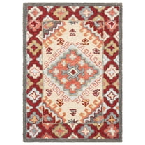 SAFAVIEH Aspen Coriander Geometric Area Rug, Red/Ivory, 2'3" x 4'