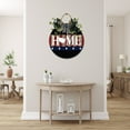 thumbnail image 5 of Home Sign for Front Door, Decor for Farmhouse Porch Decorations, Round Wooden Hanging Sign Housewarming Gift for Home Outdoor Indoor, 5 of 8