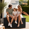 thumbnail image 5 of MINDYES 210 Gallon Deck Box, Mega Outdoor Storage Cabinet for Patio Furniture Cushions, Pool Equipment & Holiday Decor, Black, 5 of 8