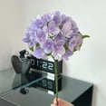 thumbnail image 4 of Lilixerw Valentines Day 54-Petal Silk Hydrangea Stem,Realistic Fake Flower for Home Wedding Decor,with Soft Plastic Flower Branch,Couple Gifts,DIY Floral Arrangement,7.1x17.7 Inches,Purple, 4 of 6