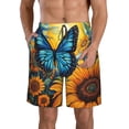 thumbnail image 1 of Fotbe Colorful Cloud Butterfly Sunflower Trajes de Baño Estampados para Hombre, Shorts de Verano de Secado Rápido, Ropa de Playa, Bañadores-Large, 1 of 6