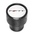 thumbnail image 2 of Chevrolet Camaro 50 Years in White on Black Aluminum Tire Valve Stem Caps, 2 of 6