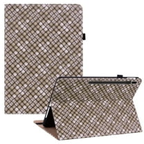 Case for Galaxy Tab S7 FE 2021/Galaxy Tab S7 Plus/S7  12.4", Allytech Folding Stand Cover with Auto Sleep Wake Card Slots Wallet Case with Pen Holder for Samsung Tab SM-T730/T735/T736B/T970, Brown