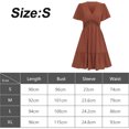 thumbnail image 2 of Dinheiro Vestido de primavera y verano para mujer, vestido casual de manga corta con volantes, vestido con cuello en V, S,, 2 of 6