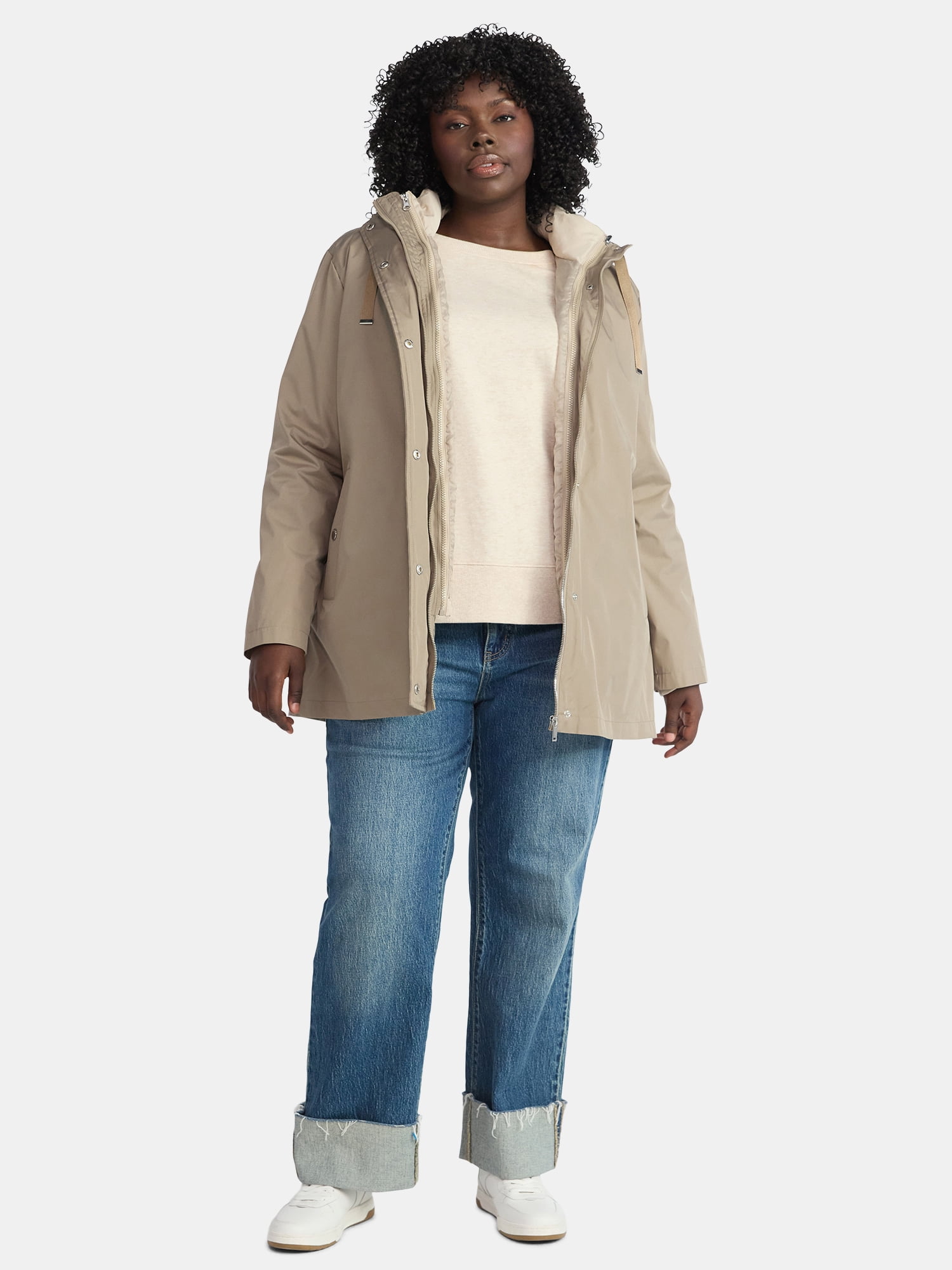 Big Chill Women's and Women's Plus 3 in 1 Systems Jacket with Hood, Sizes S-3X