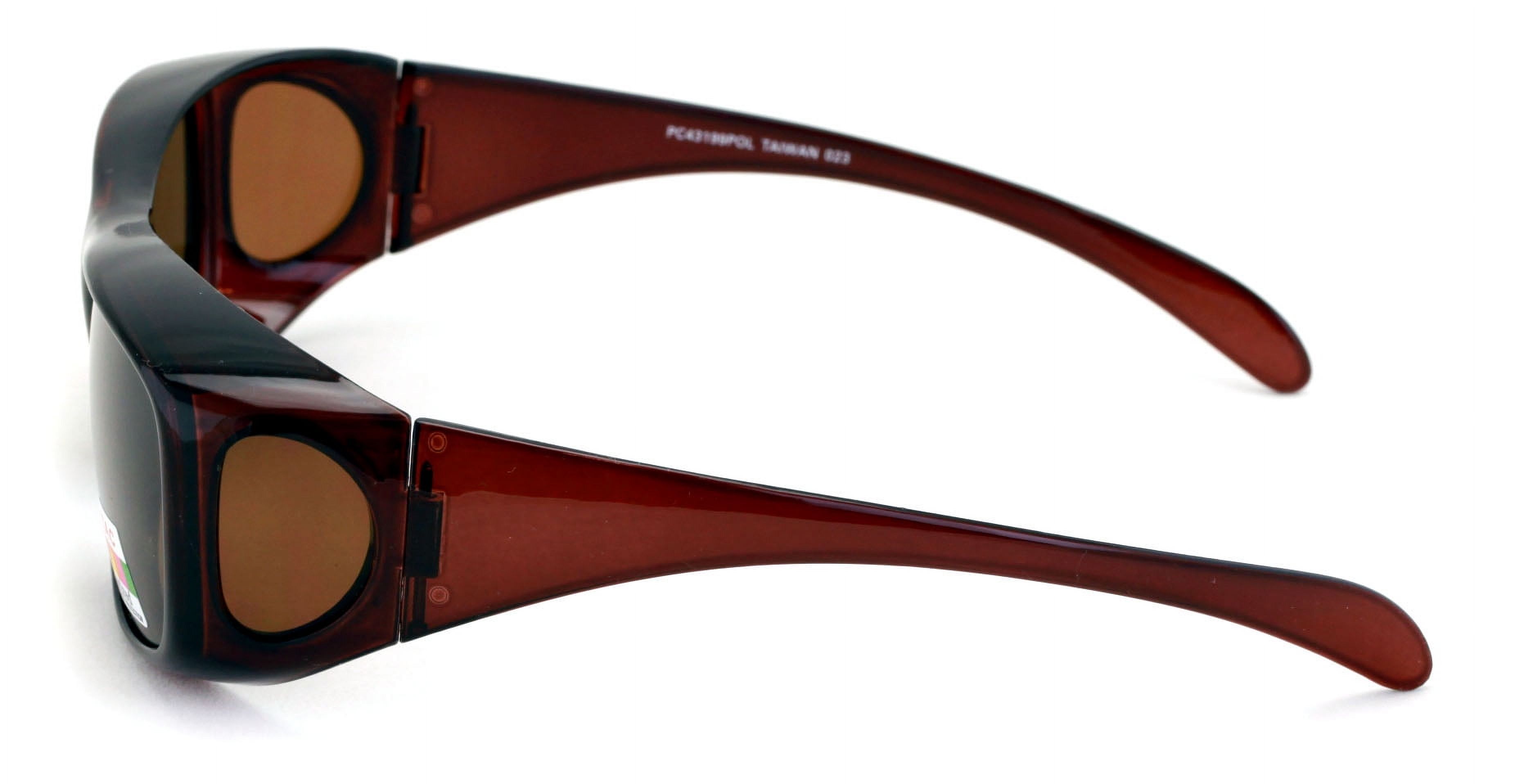 Polarized Fit Over Sunglasses with UV Protection, Rectangular Frame Polarized Pop Color Rectangle 62mm Fit Over Sunglasses Over  main image 2