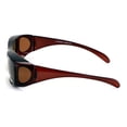 thumbnail image 2 of Polarized Fit Over Glasses Sunglasses Rectangular Frame Black Brown 63MM, 2 of 4