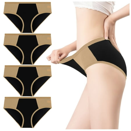 

ZHUASHUM Women High Waist Panties Patchwork Briefs