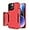 Black/Red, variant on for iPhone 15 Pro Max Phone Case, and Glass Screen Protector, Dust-Proof Port Cover, Full Body Non-Slip Wear-Resistant Rubber Protection, Black/Black