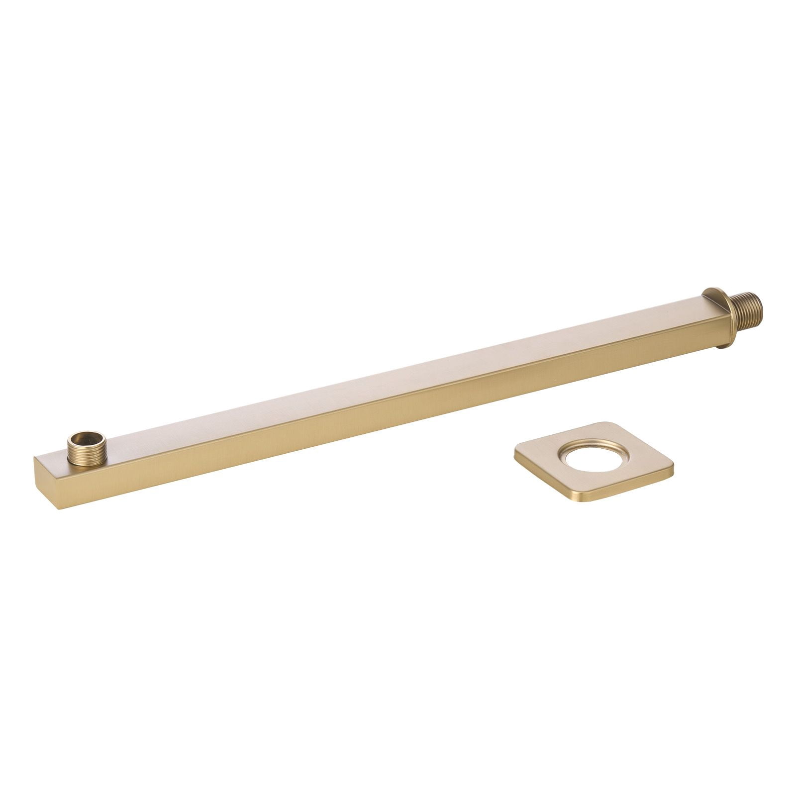 Rainfall Shower System with 12" Square Head, Handheld Spray, Brass Valve, Brushed Gold, for Bathroom Wall Mount