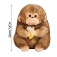 thumbnail image 4 of Plush Toy - Soft Plush Monkey Toy Realistic Monkey Plush Toy Soft And Cute Brown Plush Toy Suitable For Decoration And Hugging Decorated With Spring Flowers, 4 of 8
