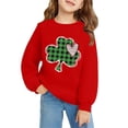 thumbnail image 4 of Mercatoo Boys Girls St 𝐏atricks Day Sweatshirt Clothes Kids Long Sleeve Crewneck Pullover Tops Toddler Green Cloverss Shirt, 4 of 6