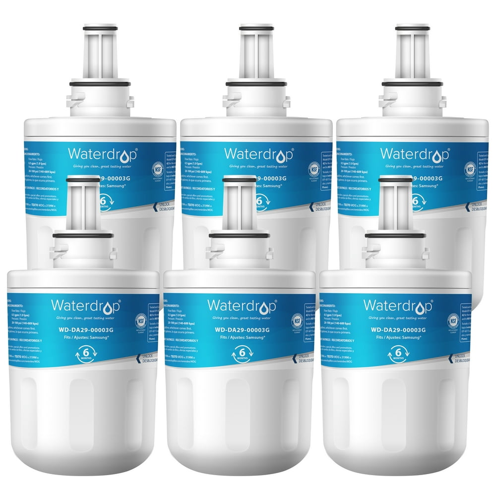 6 Pack Waterdrop DA2900003G Replacement for Samsung AquaPure Plus