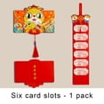 thumbnail image 4 of Bearachild Paquete rojo plegable de papel, reemplazo portátil, patrón de animales de dibujos animados, 6 ranuras, paquetes de Año Nuevo Lunar de estilo Kits de decoración para fiestas Tipo 1 Bearachild HA075315-01, 4 of 6