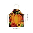 thumbnail image 4 of Huayishang Women's Apron Linen Thanksgiving Apron Sunflower Pumpkin Creative Apron Kitchen Housework Oil-Proof and Stain-Proof Apron, Kitchen Essentials Clearance Sale, 4 of 4