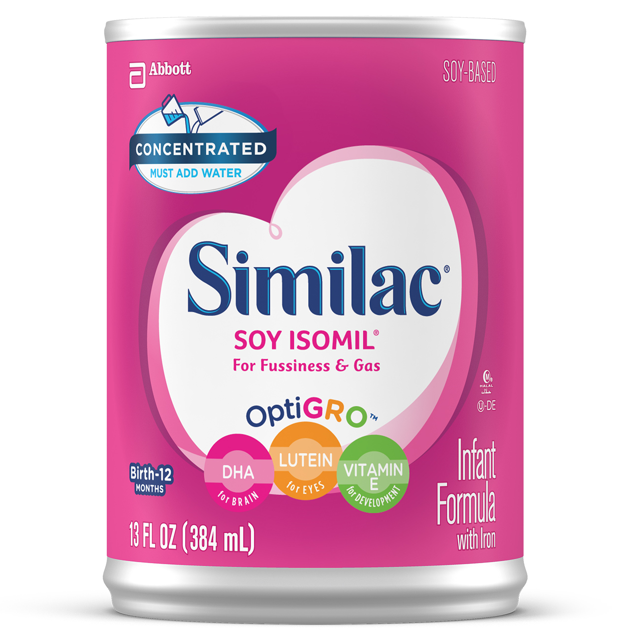 Similac Soy Isomil Lactose Free Liquid Baby Formula 13 Oz Can 