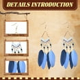 thumbnail image 3 of DESIGNICE 3Pairs Western Earrings,Alloy Cowgirl Earrings,Starlit Sway Western Jewelry for Women,6"X1.6",Style1, 3 of 7
