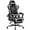 Grey, variant on WYDK Gaming Chair, Video Game Chair with Footrest and Massage Lumbar Support, Ergonomic Computer Chair Height Adjustable with Swivel Seat and Headrest (Blue)