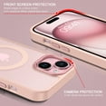 thumbnail image 5 of GAOBAO Magnetic for iPhone 15 Case, Compatible with MagSafe, Drop Protection, 6.1" Metal Camera Frame Translucent Slim Protective Cover for Women Girls, Pink, 5 of 9