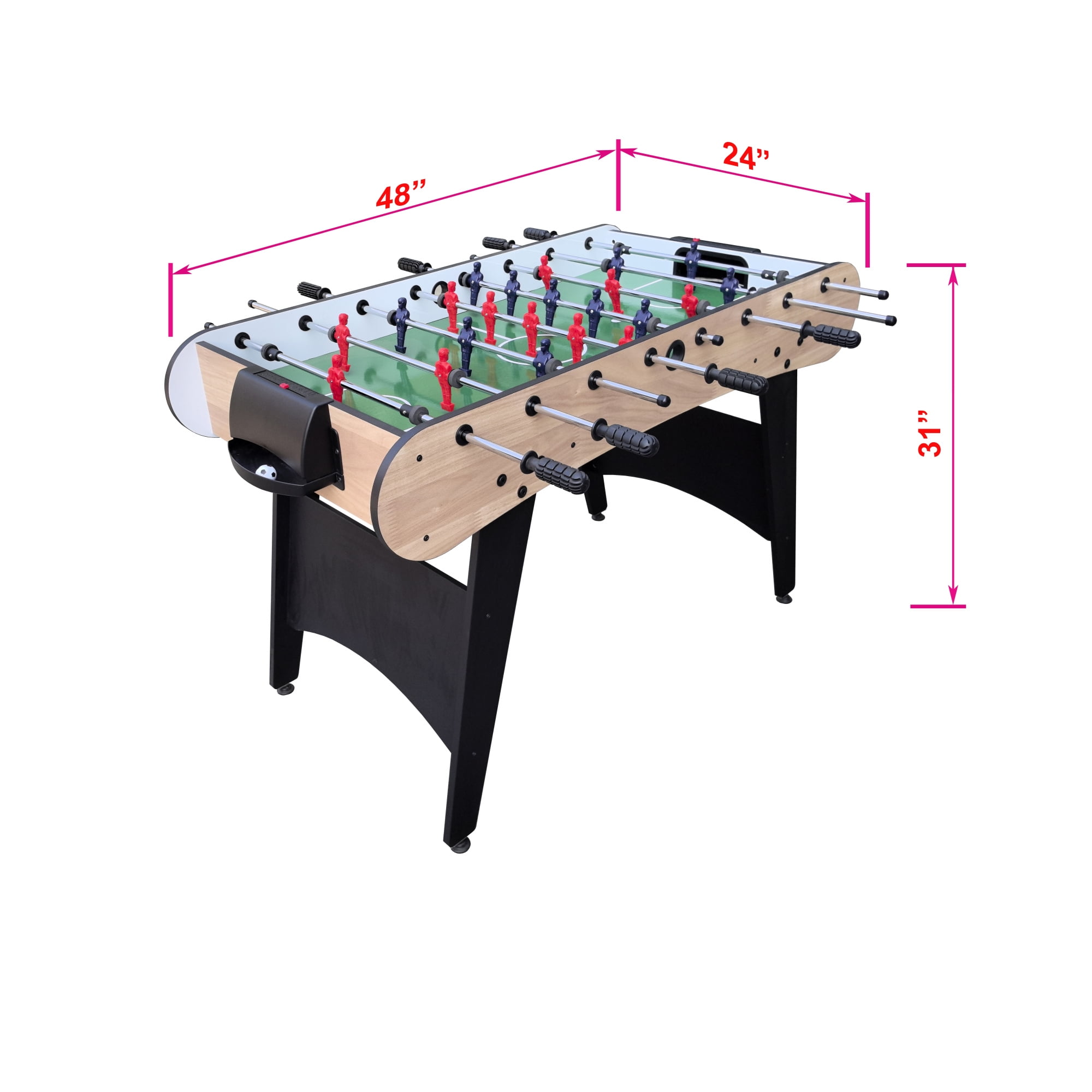 Jopath 48" Foosball Table,Children's Game Table,Table Games for Kids and Adults for Family Game Room Brown