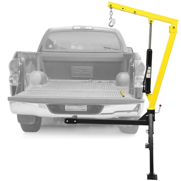 Huloretions Electric Trailer Dolly,1100 lb Electric Pickup Truck Crane with 12V Electric Winch,Folding Truck-Mounted Crane,Adjustable Height & Arm Length,Truck-Mounted Crane Hoist with Remote Control