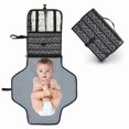 thumbnail image 1 of Portable Changing Mat - Changing Station For On The Go - Fully Padded - Removable & Wipeable Mat - Gift For Baby Shower, 1 of 5