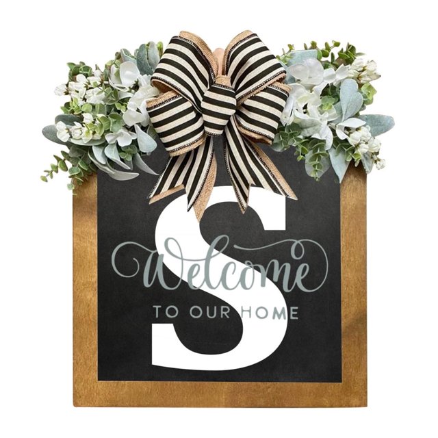 Last Name Front Door Wreath Front Door Porch Decoration for for Home Blessings Spring Parties