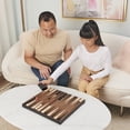 thumbnail image 3 of Legacy  Wooden Backgammon Classic 2-Player Original Board Game Set with Cups and Dice, for Kids and Adults Aged 8 and up, 3 of 7