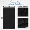 thumbnail image 3 of Dan River Bar Mop Cotton Kitchen Towel pack of 12 Super Absorbent And Reusable Cleaning Cloth - Black, 16x19in, 3 of 9