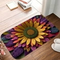 thumbnail image 5 of 1pc Papermade Sunflower Absorbent Non-Slip Bathroom Thickened Flannel Rug Decor,Soft,Quick Drying,Suitable For Indoor/outdoor Use,Bathrooms,Bedrooms,Kitchens,Terrace,Laundry Rooms,16"x24", 5 of 9