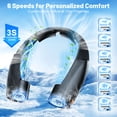 thumbnail image 2 of Fimilo Portable Neck Fan, Rechargeable Wearable Fan, Bladeless Hands-Free Cooling, Adjustable Wind Direction, 3 Speeds, 8H Battery Life, Essential for Indoor/Outdoor, Gift for Women, Men, 2 of 8