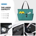 thumbnail image 2 of Wukai Aquamarine Glitter Print Zipper Bag,large Beach Tote Bag,Waterproof Sandproof Bag,Grocery and Picnic Tote Travel Bag, 2 of 5