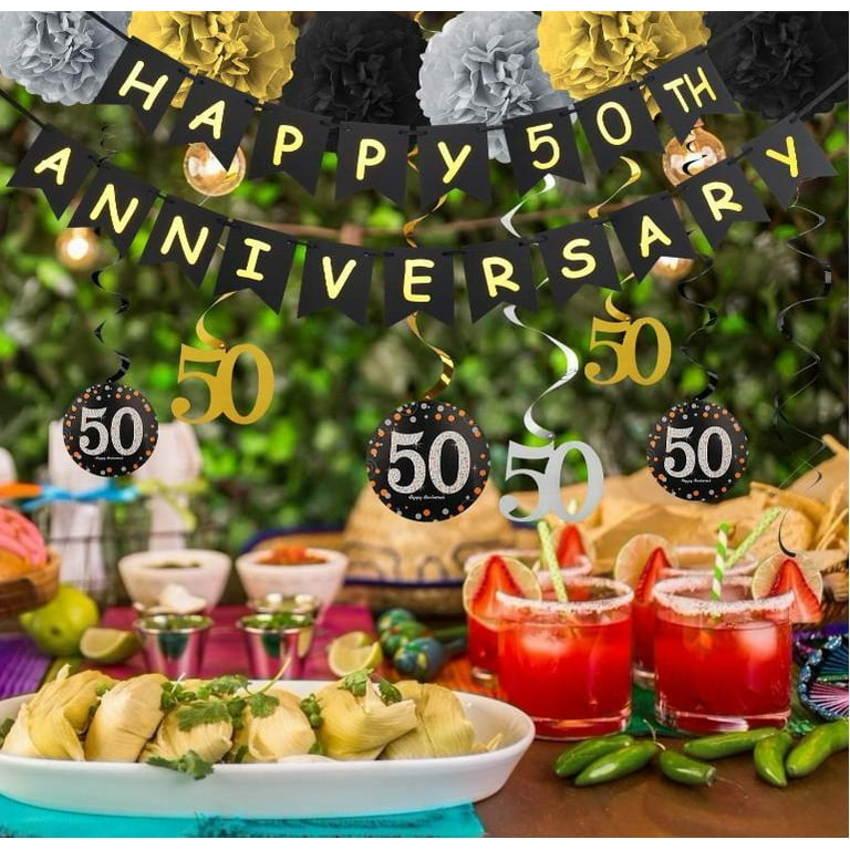 Banner Glitter 'Cheers To 10 Years' Oro - Decorazione Per Feste E Anniversari - Foto 7