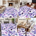 thumbnail image 5 of Rectangle Area Rugs 8 x 10 Ft, Spring Purple Leaves Non-Slip Residential Carpet, Country Leaf Plants Pastoral Indoor Crawling Mats Runner Rugs for Living Room/Dining Room/Bedroom, 5 of 8