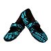 thumbnail image 3 of Nufoot Women's Betsy Lou Fuzzies Slippers, Blue Aztec, Medium, 3 of 4