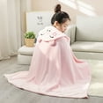 thumbnail image 5 of Textile City Cute Cartoon Hooded Throw Blanket Coral Velvet Soft Solid Wearable Adult Children Blanket Hoodie for Autumn Winter (bear,kids 1x0.8M), 5 of 7