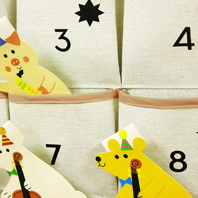 Calendario de Adviento Navidad ShuxiuWang 24 Bolsillos colgantes Regalo
