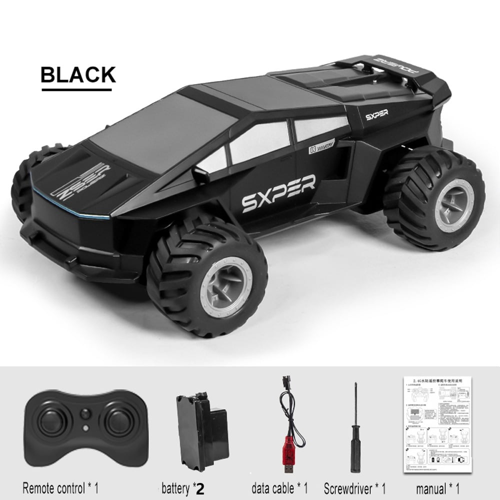 4WD Amphibious RC Car 2PC Battery Waterproof 2.4G Remote Control Off Road Vehicle 360 Rotation All Terrain Crawler for Adults 14+