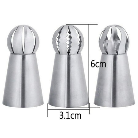 

1PC/3Pcs Torch Russian Flower Icing Plumbing Nozzle Tips Sphere Ball Cake Decorating Kitchen Pastry Cupcake Baking Pastry Tools