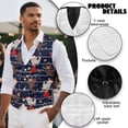 thumbnail image 6 of Yuyamidu Funny Sloth Mens Vest Formal Waistcoat with Pocket Colorful Lights V-Neck Suit Vests for Wedding Prom Party Christmas Casual Tuxedo Wear Size M, 6 of 7