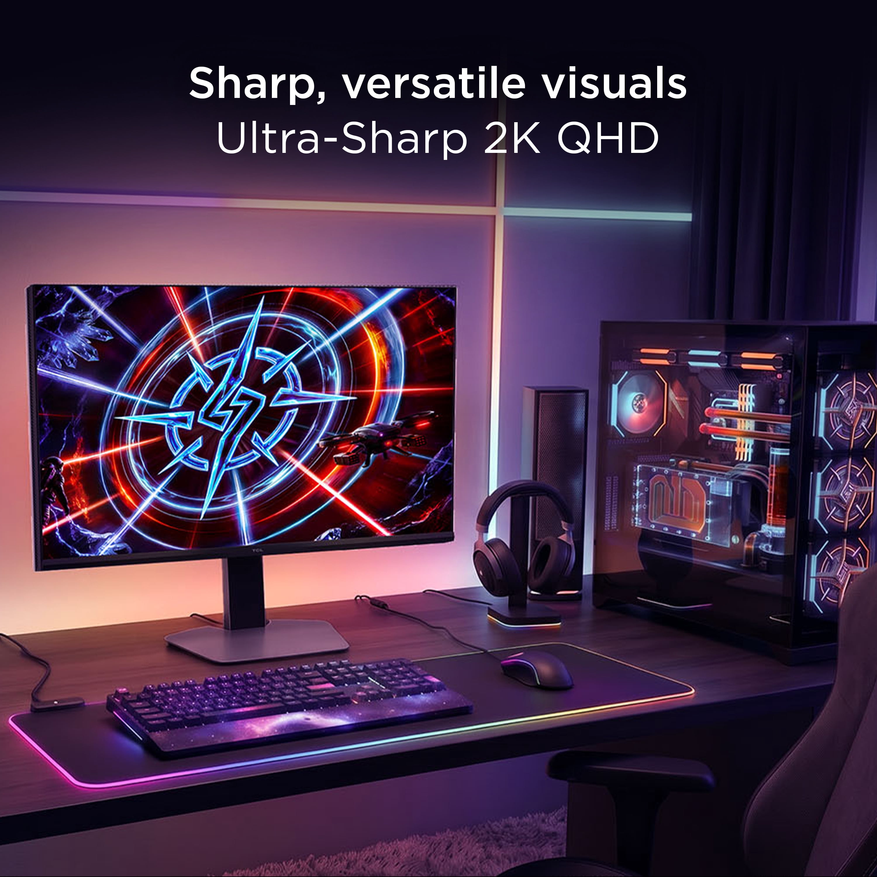 TCL 27” P2A PRO Series QHD HDR Mini-LED Gaming Monitor (NEW 2026) - Halo Control System, 320Hz Refresh Rate, LD180 Precise Dimming Series, HDR600 Brightness, 1ms GTG, AMD FreeSync Premium - 27P2A Pro