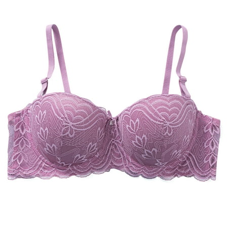 Generic Women s Push Up Lace Bra Underwire Plunge Full Coverage Bras Sexy Plus Size Support