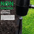 thumbnail image 6 of Non-digging Plastic Garden Edging TeqHome 32.8ft Plastic Landscape Edging with 30 Stakes 2in Tall Border Edging fit for Lawn Garden Grass The Yard Lawn Edging Black, 6 of 9
