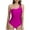 Hot Pink, variant on Womens Sexy Solid Color One Shoulder Bikinis Breast Pad Wireless One Piece Swimsuit for Pool Party Black M Holiday Gift Finder