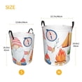 thumbnail image 3 of Sikiie Gnome Camping Print Round Dirty Clothes Basket, Waterproof Standing Foldable Storage Basket, for Laundry Room, Bedroom, Bathroom Storage-Medium, 3 of 6