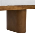 thumbnail image 5 of Christopher Knight Home 55" Modern Farmhouse Chenille Upholstered Bench with Rubberwood Legs, Beige, 5 of 10